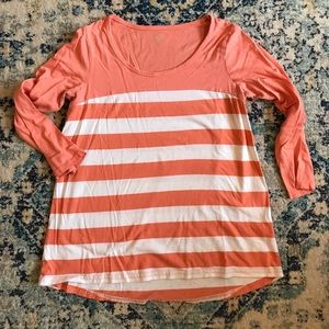 Garnet Hill color block striped top