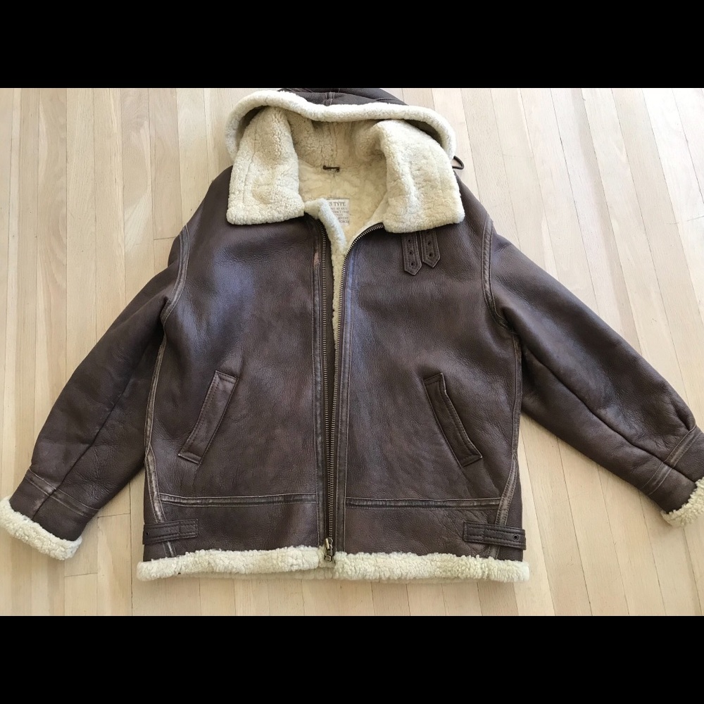 B-3 Leather And Shearling Bomber Jacket