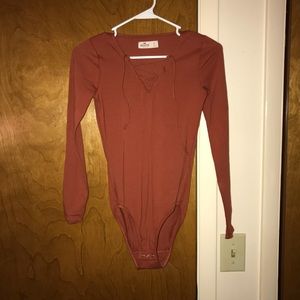 Rusty Orange long sleeve bodysuit sz s