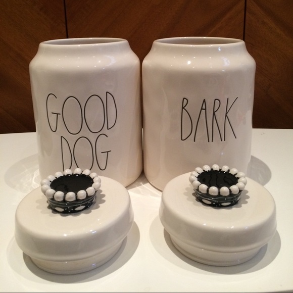 Rae Dunn GOOD DOG + BARK Large Canisters - Picture 2 of 2