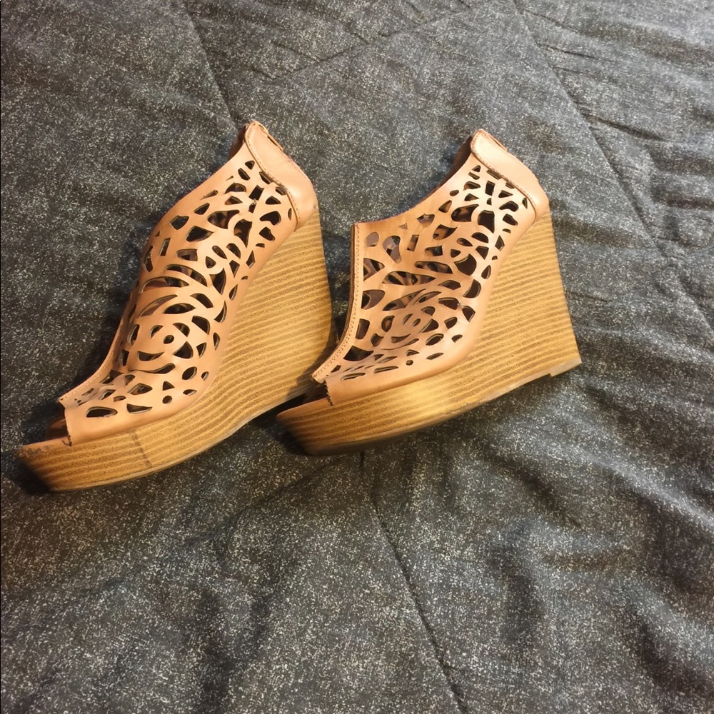 Nude Wedge Heels