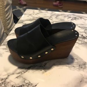 Zara Wood Wedge Platform