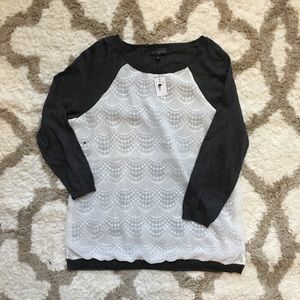 NWT Mixed-material top