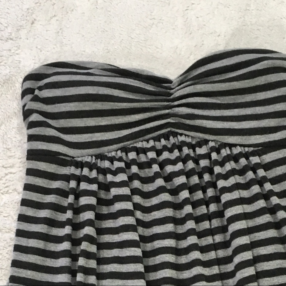 Forever 21 black & gray striped dress - Size Small - Picture 3 of 8