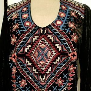 Johnny Was Velvet Tunic