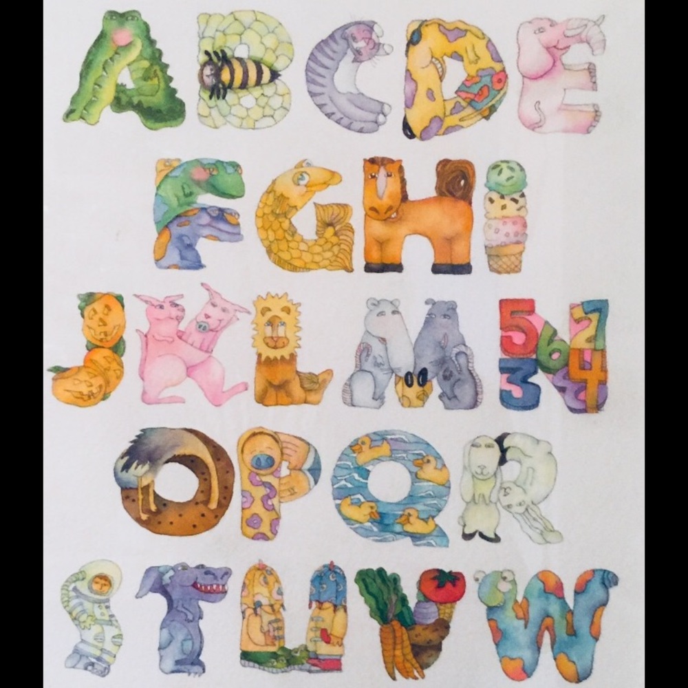 Print of one Handmade Alphabet Name