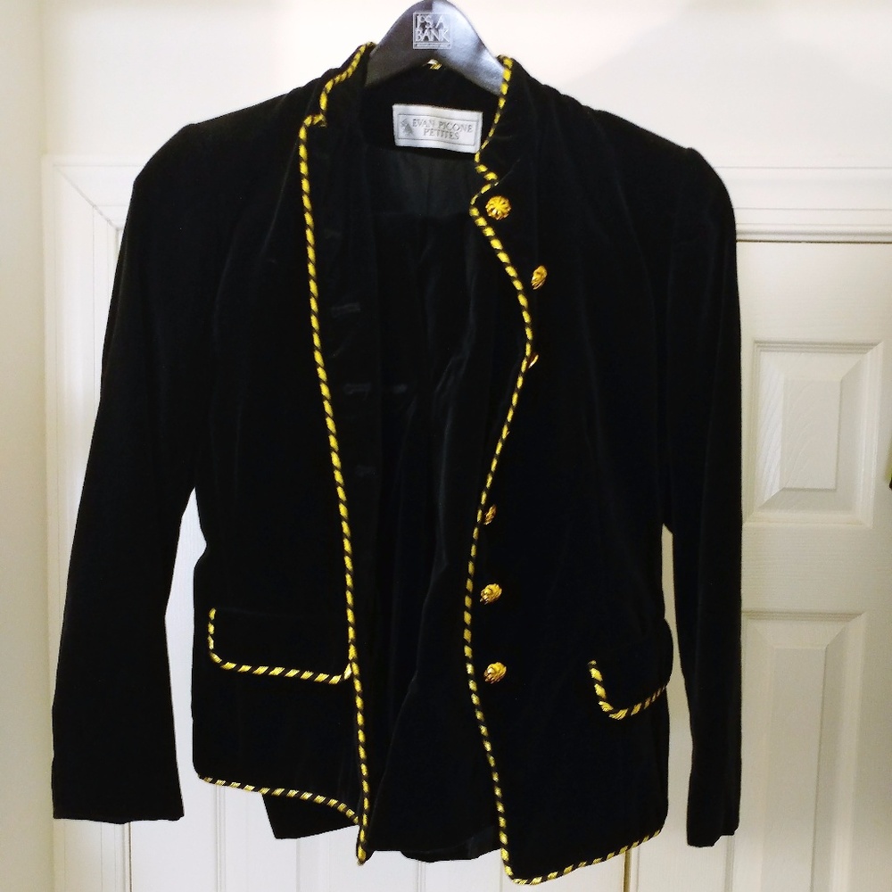 Evan Picone Vintage Velour Suit 12W[JCK] 14W[SKRT]