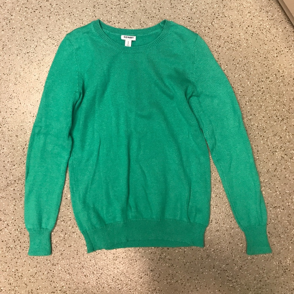 Green Scoop Neck Old Navy Sweater• M