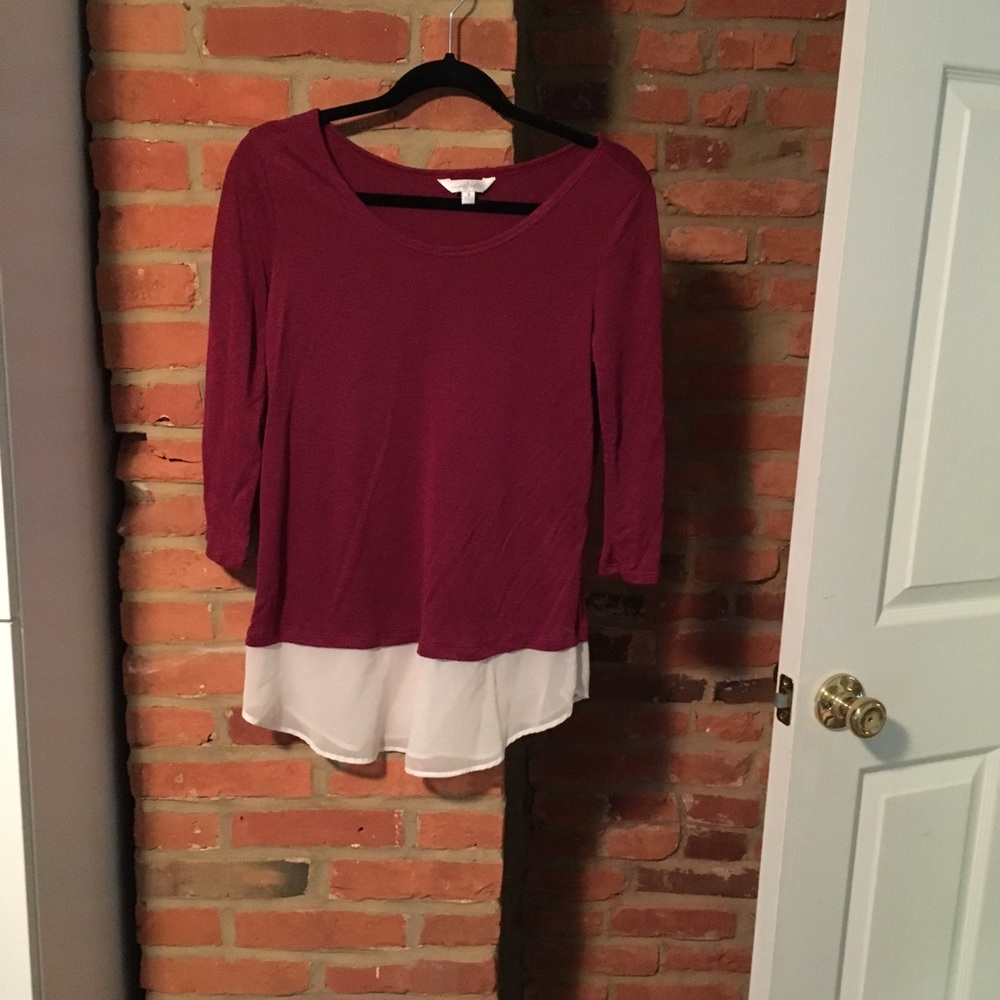 Maroon 3/4 shirt