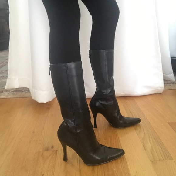 zip up mid calf boots