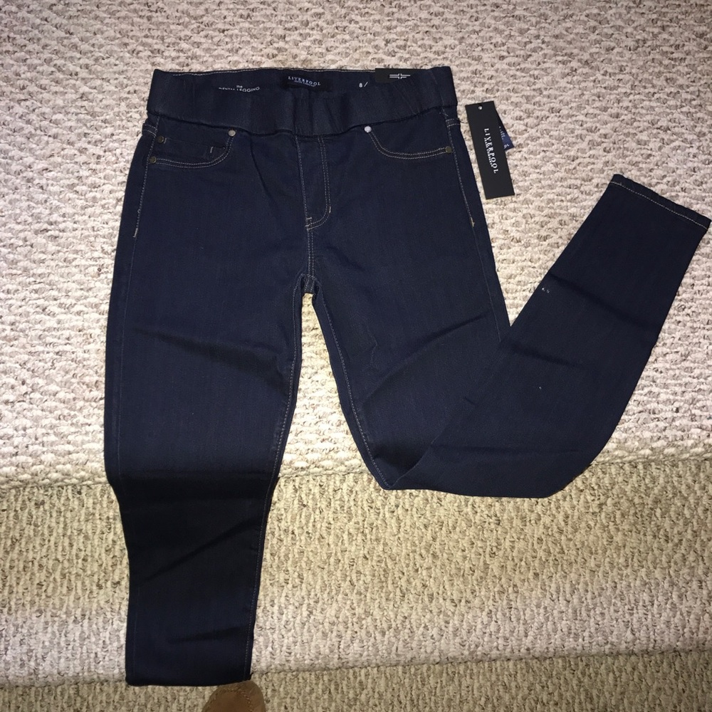 Liverpool brand denim legging - size 8