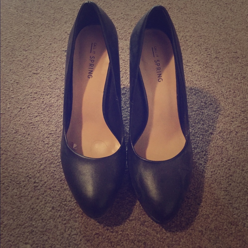 Black platform heels