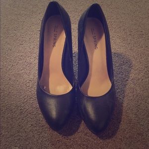 Black platform heels