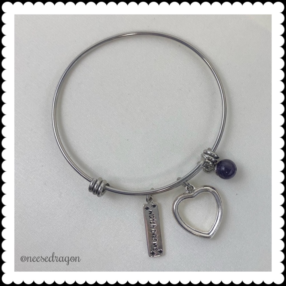 3-Charm Bangle Bracelet