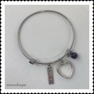 3-Charm Bangle Bracelet