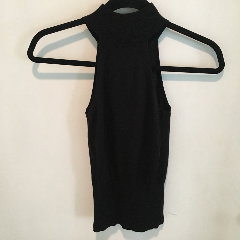 Express Mock Turtle Neck Tank With Ruffles - Picture 2 of 4