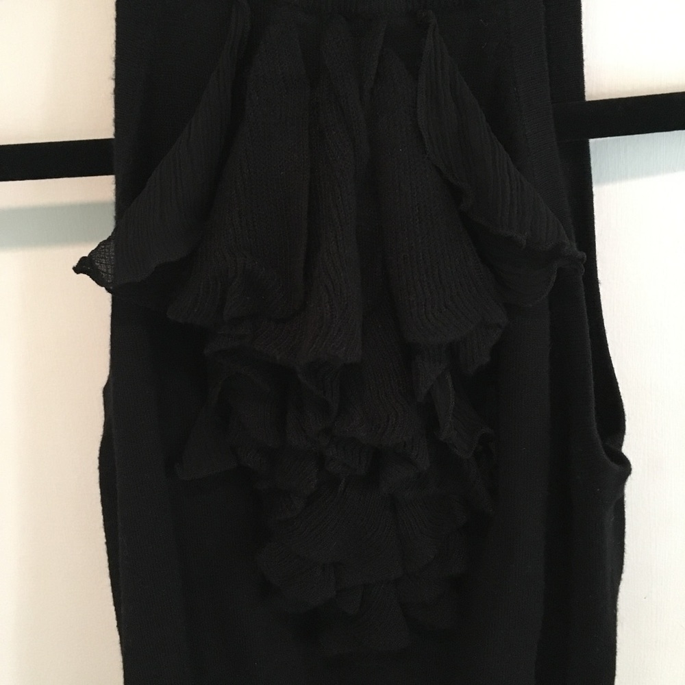 Express Mock Turtle Neck Tank With Ruffles - Picture 3 of 4