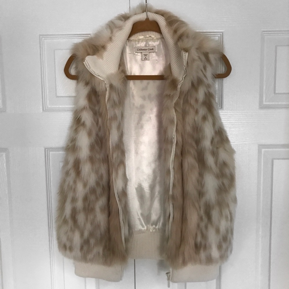 Coldwater Creek Faux Fur Vest