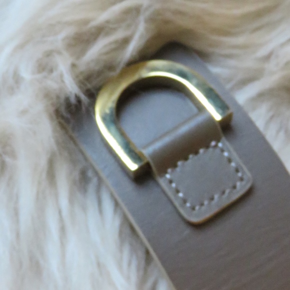 SOLD  Ann Taylor Wide Taupe Leather Cuff Bracelet - Picture 5 of 8