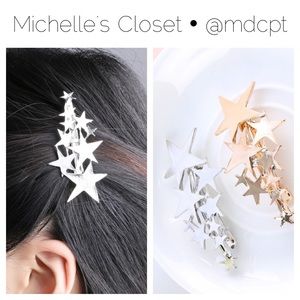 Star shower Barrettes (Silver or Gold)