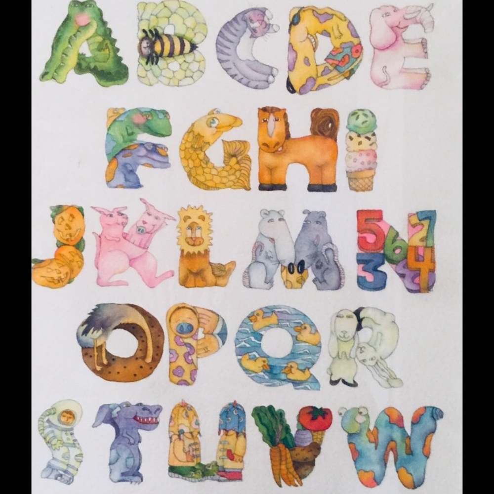 Print of two names using my Handmade Alphabet