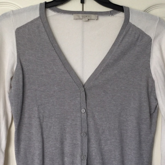Donated- Gray and ivory cardigan - Picture 3 of 5