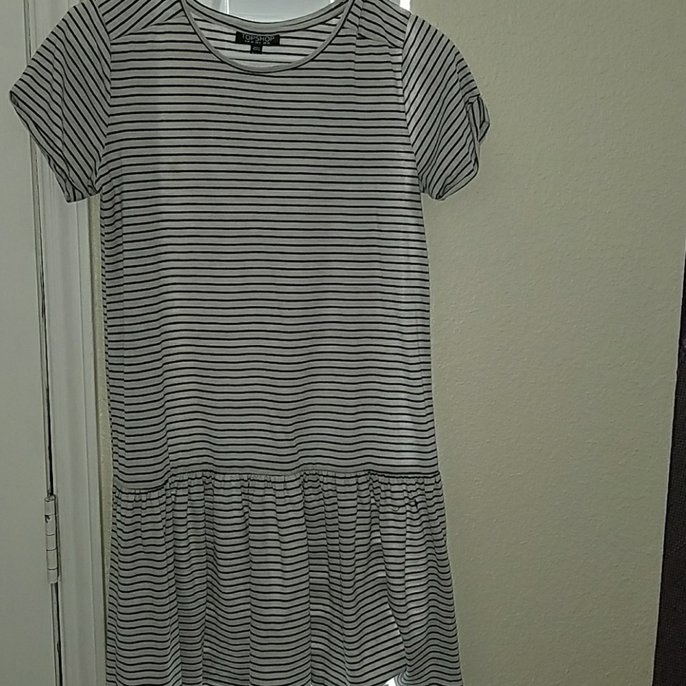 Topshop drop waist dress