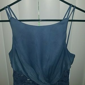 Steel Blue Davids Bridal Bridesmaid Dress