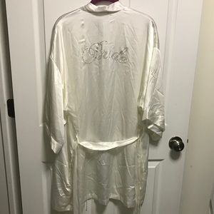 Victoria’s Secret Rhinestone Bride Satin Robe 👰