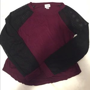 Maroon long sleeved shirt