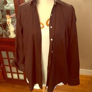 Chocolate brown button down