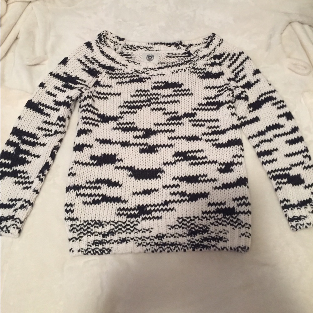 Black and white sweater