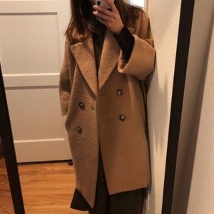 Moussy oversized camel coat - one size