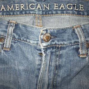 American Eagle Low & Loose 32/32 Pre-Ripped Jeans