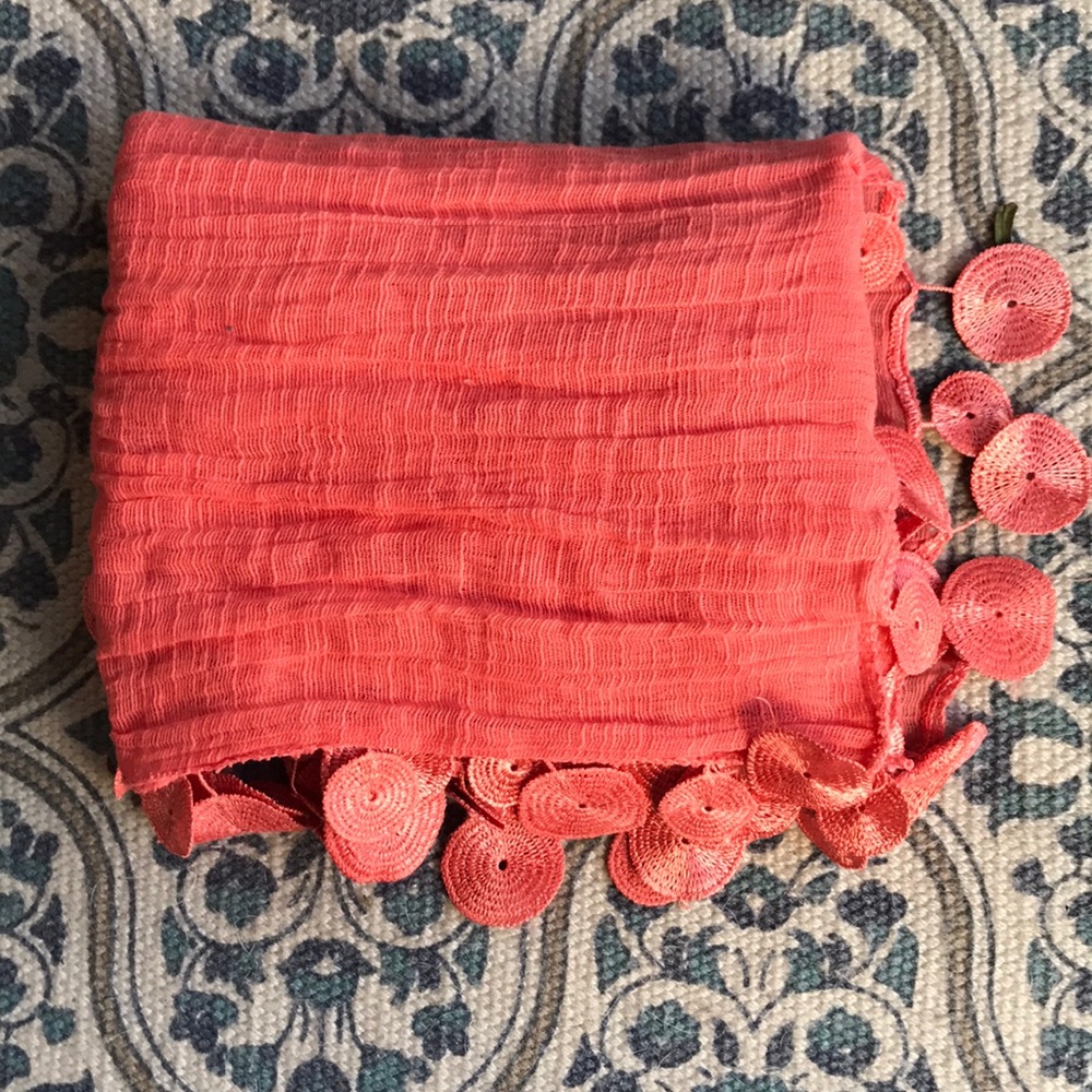 Salmon boho scarf