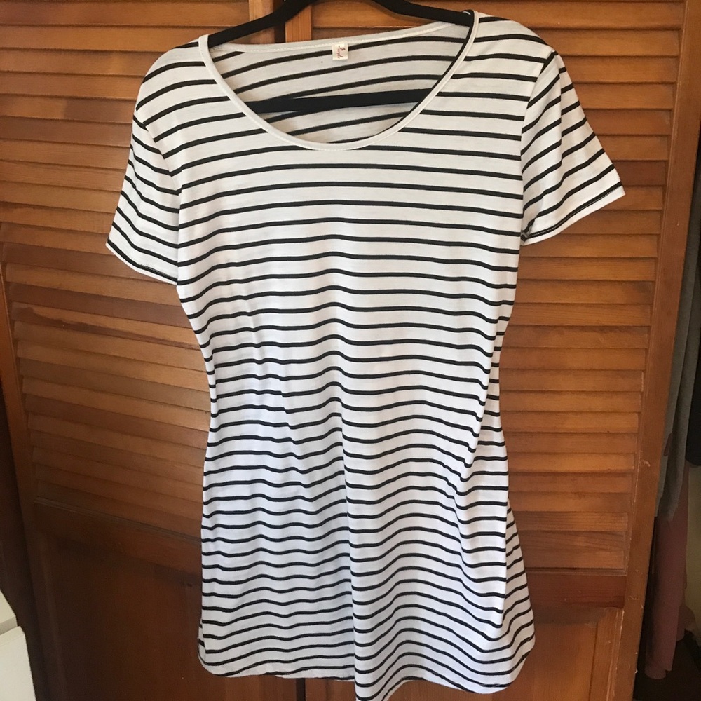 Striped T-shirt dress