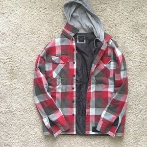 Red Oakley Lined Flannel Jacket