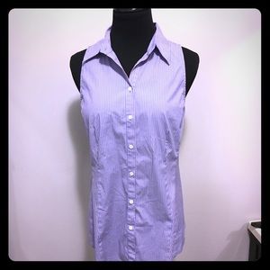 Ann Taylor Sleeveless button down Blouse size 8