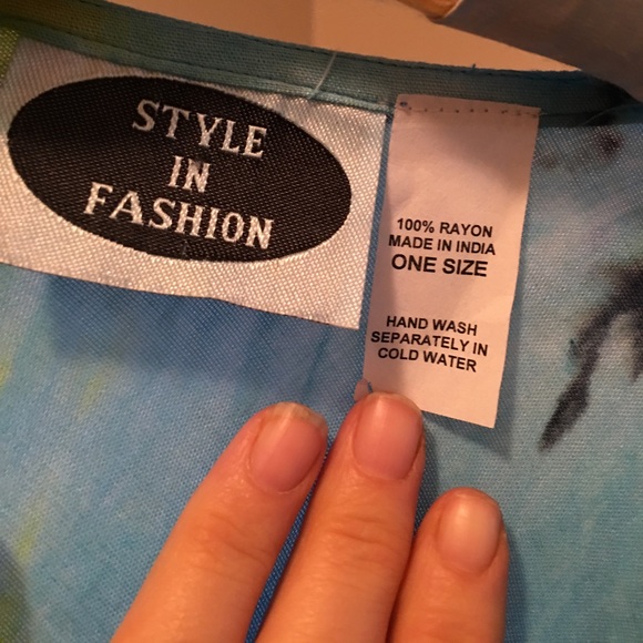 Dress or beach cover up tie dye multi color - Picture 2 of 2