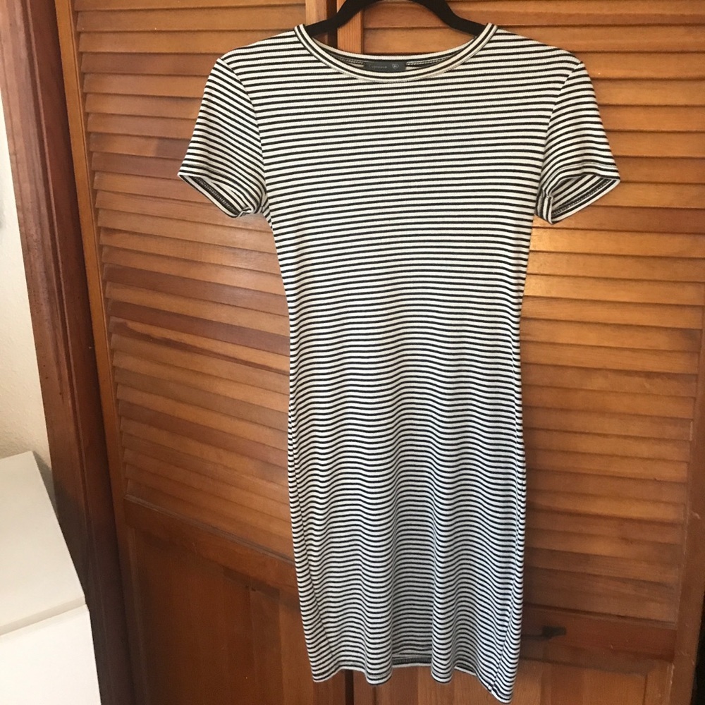 Striped tight fitting mini dress