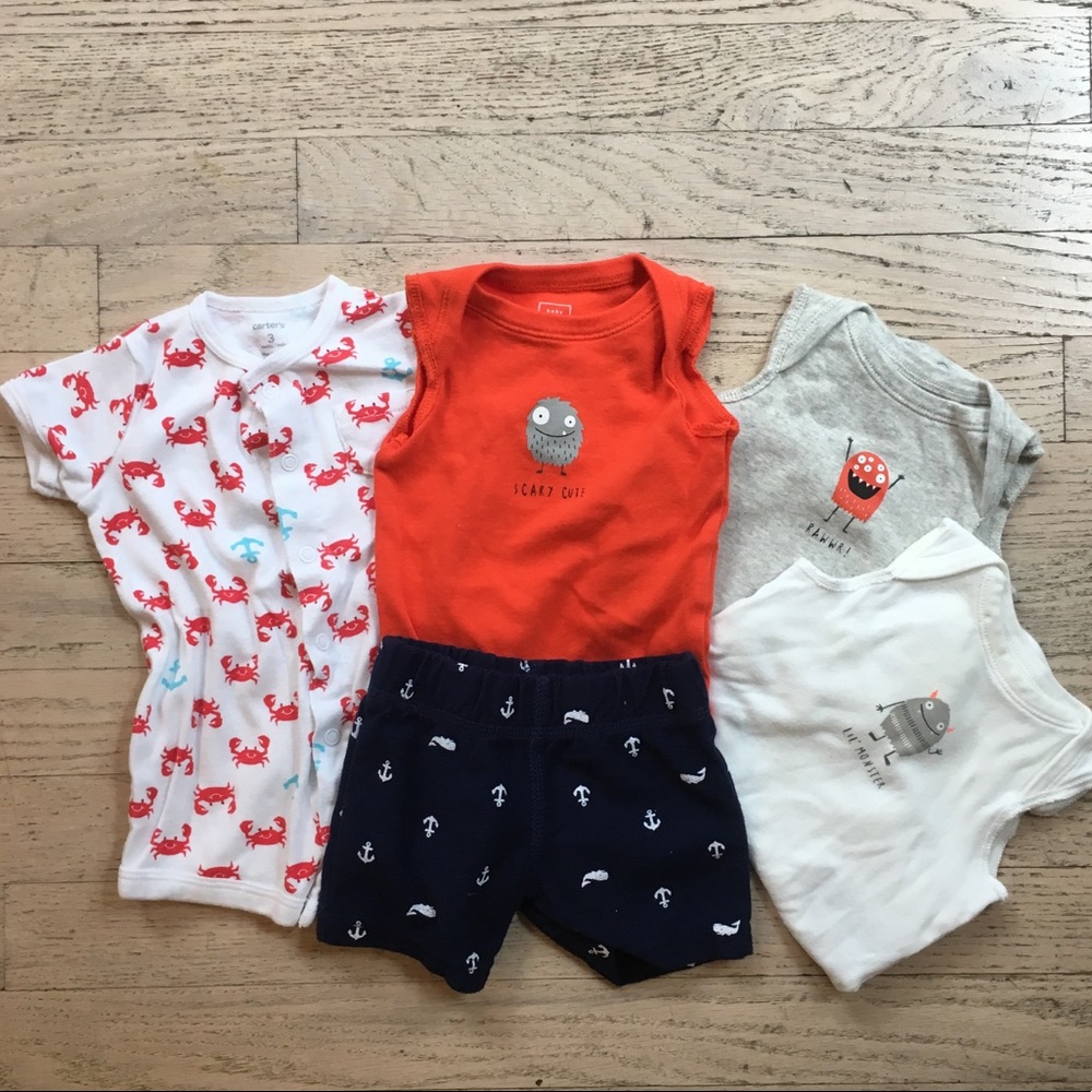 Summer capsule onsie and shorts outfit