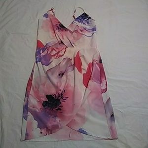 Floral silky dress