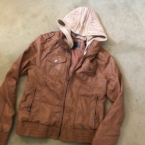 faux leather jacket