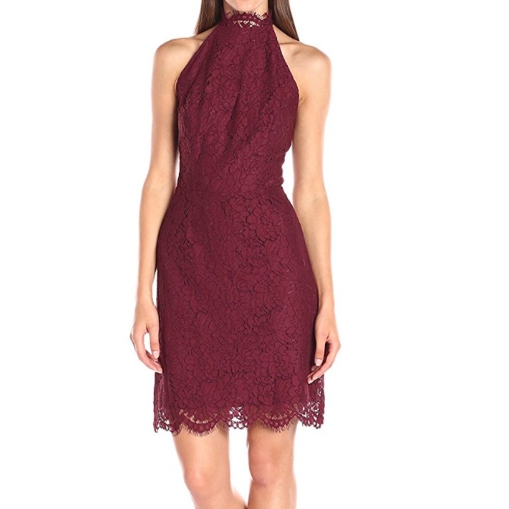 BB Dakota Lace dress-Burgundy
