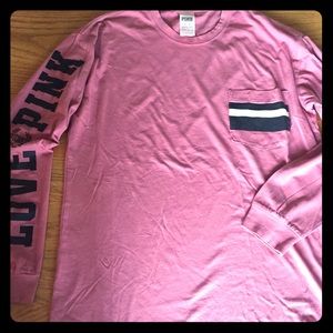 VS PINK Women’s Begonia Black/White Campus Tee