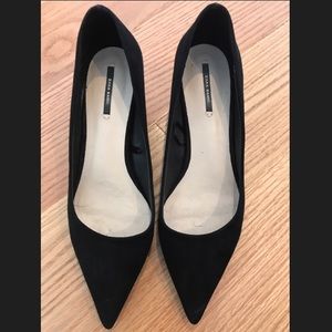Zara Basics Black Low Kitten Heel