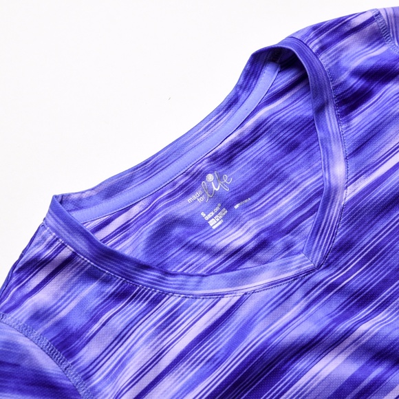 MADE FOR LIFE Quick Dri Purple/Blue Top - Size S - Picture 2 of 3