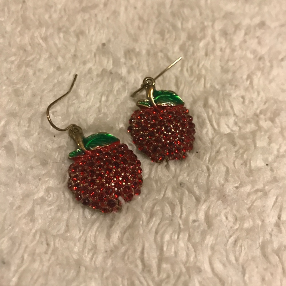 🎁Cute Apple/Teacher Crystal Earrings