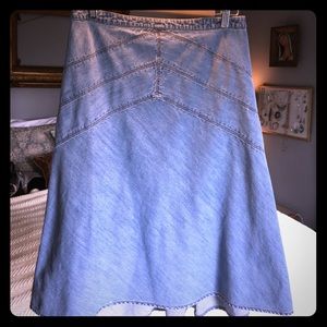 Sigrid Olsen SO blue Denim Skirt - Great Detailing