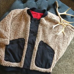 Faux fur capelet, Anthropologie and reversible!